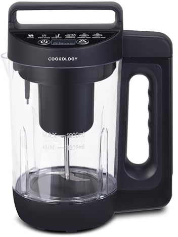 Cookology 1.6L Soup & Smoothie Maker - 6 Automatic Programmes | Blend & Keep Warm Settings - Pause & Memory Function - LED Controls - Smooth - Chunky