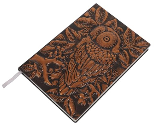 Angoily Cuaderno Vintage A5 de Estilo Europeo Tapa Dura, Papel Rayado para Escribir Búho, Adecuado para Hacer Bocetos y Trabajos de Poesía