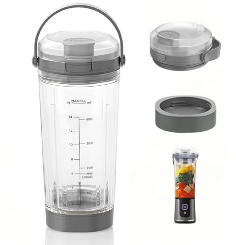 Vaso de Repuesto con tapa compatibilidad para Ninja Blast | 530ml con tapa para beber y a prueba de derrames, Repuestos para batidora compatibilidad para BC100/BC151 las series