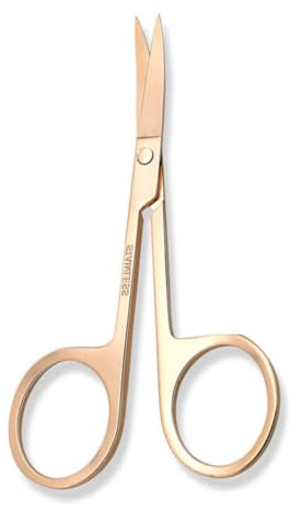Genérico Recortador de Vello Nasal y Cejas de Acero Inoxidable Dorado Seguridad y Fácil de Usar para Cuidado Personal y Belleza