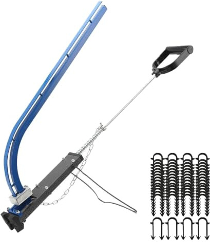 Underfloor Heating Pipe Clip Tacker Gun with 300 Staples for Easy Floor Pipe Installation, Durable Fastening Tool for Efficient Heating System Setup
