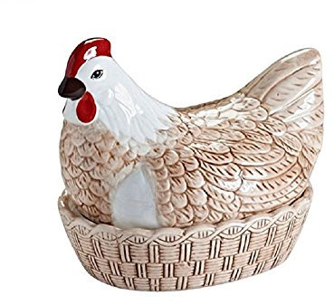 Mason Cash Rise & Shine Egg Nest | Rustic Farmyard-Style Kitchen Tidy & Egg Storage | Chip-Resistant Dolomite | Decorative Hen Design