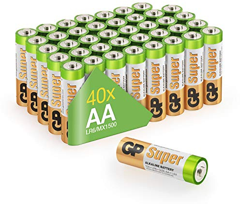 GP - Confezione da 40 pile AA alcaline Super LR06