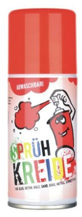Elliot 2 Stück Sprühkreide 3300200 Kreidespay - abwaschbar! 150 ml Sprühdose rot