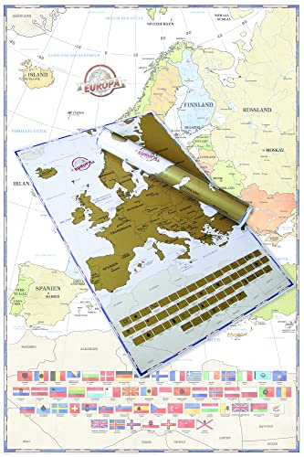 empireposter Rubbelkarte Landkarten - Rubbelkarte - Politische Europakarte
