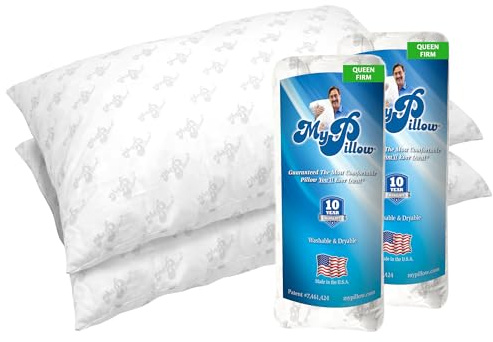 MyPillow Bedding Bed Pillows for Sleeping Queen Size, Set of 2,for Back, Stomach or Side Sleepers - My Pillow Classic [Queen, Firm]