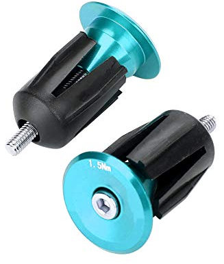 Lenkerendkappe, Aluminiumlegierung Fahrrad Lenker Griff Bar End Stecker Kappe Teile für die meisten Fahrräder Straße (1 Paar) (Blau)