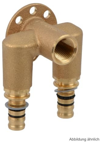 Geberit Mepla Doppelanschlusswinkel 90° (26 mm x 1/2'' x 20 mm)