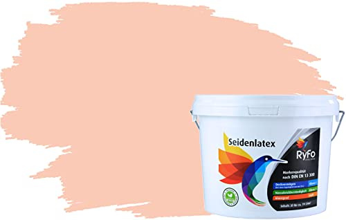 RyFo Colors Seidenlatex Trend Orangetöne Softterracotta 3l - bunte Innenfarbe, weitere Orange Farbtöne und Größen erhältlich