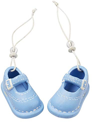 Deko-Figur BABY SCHUHE/Schühchen boy blauTorten-Figur Kuchen-Aufsatz Tisch-Deko Dekoration Baby-Party Baby-Shower Geburt Taufe Junge Geschenk-Idee Geldgeschenk
