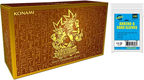 a YuGiOh! Yugi`s Legendary Decks 1 - YGLD - King of Games | DEUTSCH | Yu-Gi-Oh! Karten NEU | + Arkero-G 100 Small Soft Sleeves