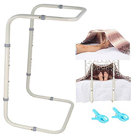 Mybow Blanket Lifter for Feet Lift Bar Sheet Riser Foot Tent Blanket Support Holder 26-34'' Adjustable Bed Cradle Assistance Device Hospital Bed Rail Accessories Leg Knee Ankle Post Surgery Recovery
