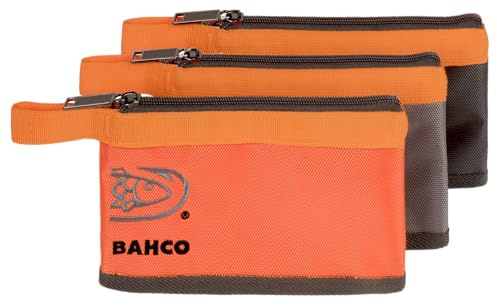 Bahco 4750FB7-01 3 Pocket Storage Zipper Pouch Bag Case – Small