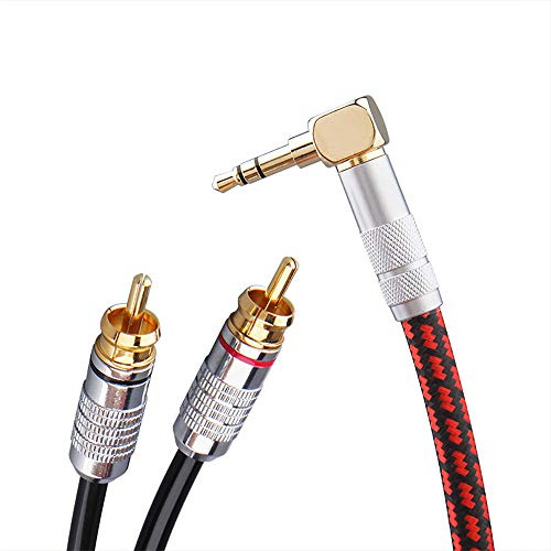 Primeda Audiophile Audio Auxiliary Cable 3m, 3.5mm Male to 2 RCA Male Stereo Y Splitter Adapter Cable for HDTV,Smartphone,Tablets, Speakers,Home Theater More