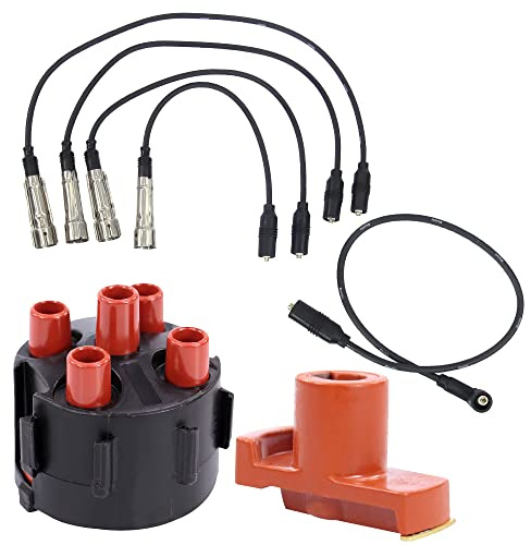 BESTPRICE ATP Zündkabelsatz+Verteilerkappe+Läufer | Kompatibel mit: AUDI 80 B2 Stufenheck, 80 B3 Stufenheck, VW GOLF II, JETTA II, PASSAT B3/B4