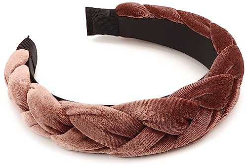 DRESHOW Geflochtene Stirnbänder für Damen Samt Haarreifen Elastische Criss Cross Haarbänder Zubehör