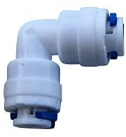 1/4 Push Fit Pipe Fittings for American Fridge and RO Unit Elbow, Tee Piece, Connectors, Valve, Tap Adapters etc (1, Elbow Connector)