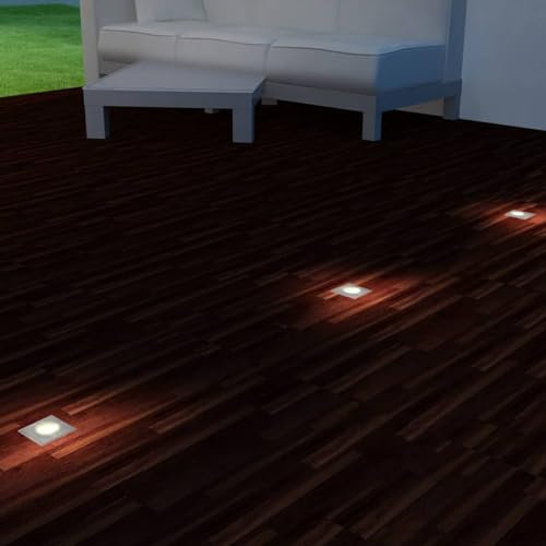 Homgoday Carrabili LED-Außenstrahler 3 Stück Quadratische LED-Strahler, Außenstrahler, Außenstrahler, LED-Solarstrahler für den Außenbereich