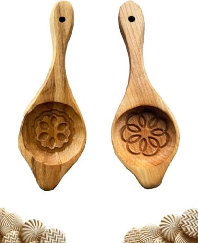 Generic 2pack Wooden Cookie, Cake & Pastry Maamoul Mold Press Style Middle Eastern Cookie Mold