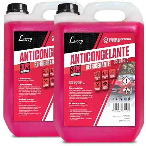 Antigelo Auto 30% Protezione -18ºC | 10 Litri | Liquido Radiatore Rosso