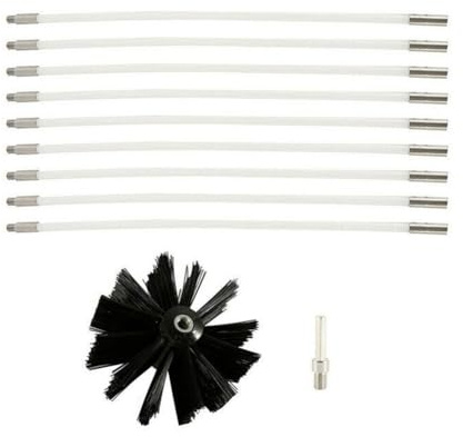 Chimney Sweep Kit, Chimney Sweep Brush, 9 Nylon Rods 1 Brush, Chimney Balloons for Fireplace, Chimney Typhoon Power Sweeping Set, Chimney Cleaning Kit (9 Rods + 1 Brush)