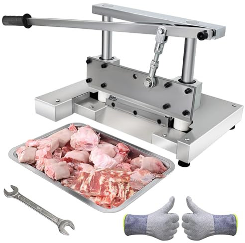 ZMIN Knochenschneidemaschine, Manuelle Desktop-Knochenschneidemaschine, Klinge Aus Rostfreiem Stahl, Schweinerippen-Fleischsägemaschine Für Die Kommerzielle Restaurantküche Zu Hause