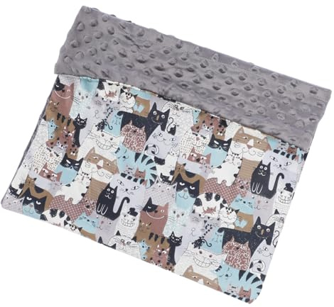 BESTonZON Coperta per Neonati con Motivo a Gatto dei Cartoni Animati Trapunta per Bambini Morbida Coperta di Sicurezza