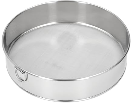 Tamiz Redondo de Malla Grande 80, Tamiz de Harina de Acero Inoxidable Recubierto de Titanio para Hornear Cocina