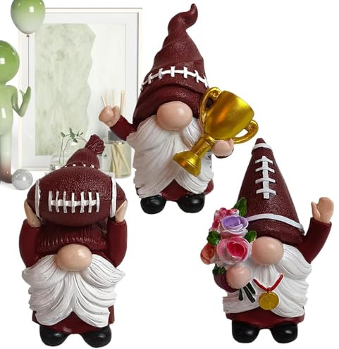 Nain de jardin – Figurine de nain de bureau | Petite statue de nain de jardin | 3 figurines de nains de bureau en résine pour décoration de la maison