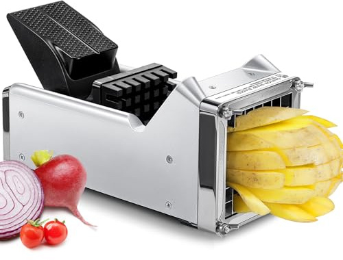 Potato Cutter, Sopito Stainless Steel Blade Fry Cutter to Get 1/2 Inch French Fries, Great for Potatoes Carrots Cucumbers, Home Use