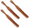 Lot de 3 spurtles minces pour débutant au levain, mélange, atteignant le fond du pot, fouet, mélange, pain, ustensiles en teck, outils de cuisine plats en bois, ustensiles de cuisine pour débuter la