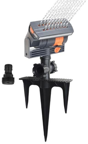 Rasensprinkler Mit Bodennadel Rasen-sprenger Große Flächen Fächerspray Einstellbarer Automatischer Rotationsfunktion Rasensprinklersystem Für Garten Und Rasen
