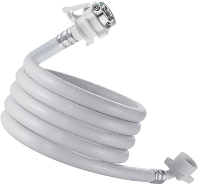 HOMSFOU Tubo Carico Acqua Lavatrice in PVC e Acciaio Resistente Flessibile per Lavatrici Automatiche Full Antiscivolo e Facile da Installare