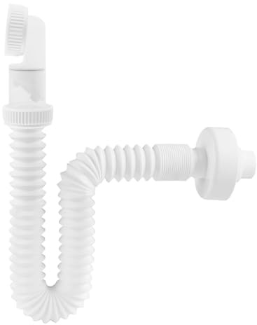 Qkbuza Abflussrohr Für Spüle,Platzsparender Geruchsverschluss | 360° Drehbarer Waschbeckensiphon Für Dusche, Waschbecken, Schiffsanwendungen, Küche, Bad,