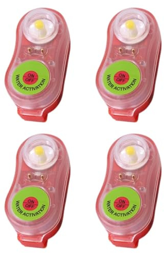 4 giubbotti di salvataggio, luci a LED, giubbotti di salvataggio lampeggianti per la sopravvivenza in acqua di emergenza