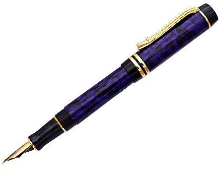 Crocodile 806 Füllfederhalter-Set aus Zelluloid, 22KGP M Feder, Krokodilklemme, Vintage-Stifte, Kalligraphie-Stifte, Executive Stifte für Business Signature und Collection