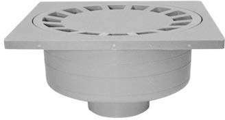 Jardibric – Siphon de Cour 250x250 mm Gris – Regard Évacuation Eau Extérieure Polypropylène