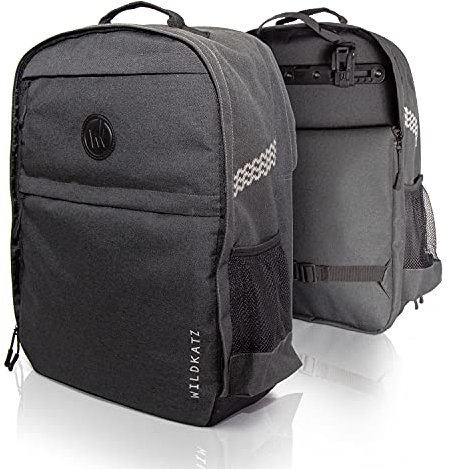 Wildkatz Felis - Fahrradtasche und Rucksack 30 Liter - inklusive wasserdichtem Regencape - Gepäckträgertasche Rucksack Kombi