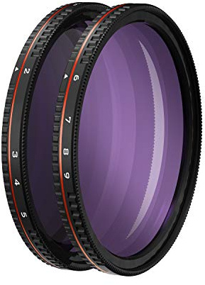 Freewell 62mm Gewinde Harter Halt Variable ND Filter All Day 2 bis 5 Stop & 6 bis 9, Stop - 2Pack