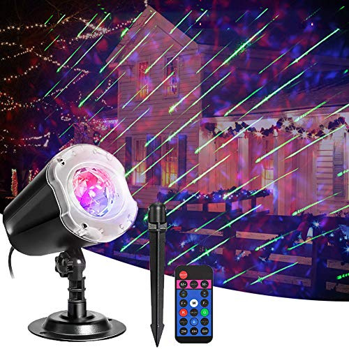 DYHOZZ LED Projector Lights Meteor Shower Lawn Lamp for Christmas Halloween, with Remote Control Outdoor Indoor Landscape Decorative Projector Lamp, for Home Xmas Garden New Year