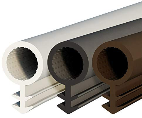 DQ-PP SCHLAUCHDICHTUNG – weiss – 10 Meter – TPE Gummi – STD-03 – Schlauchdurchmesser: 8mm – Nutbreite: 3mm – Zimmertürdichtung Gummidichtug Zargendichtung Dichtprofil