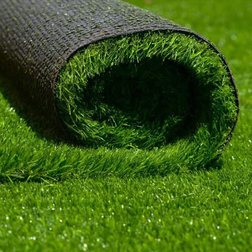VIRSUS 1 Rotolo Prato Artificiale 1x25 Metri Erba alta 7mm Giardino Sintetico per uso Indoor e Outdoor Manto Erboso Calpestabile in Polimero Plastico ad alta densità cuciti su Supporto Drenante (25mq)