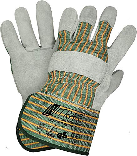 12 Paar NITRAS 1302 Split Master Handschuh Rindspaltleder TÜV/GS Gr.: 10 (12)