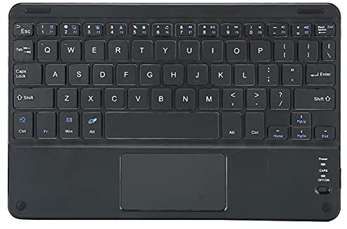 CCYLEZ Tastiera Bluetooth Senza Fili, Tastiera Portatile Sottile, Tastiera Universale, Tastiera Piccola, con Touchpad Integrato, Design con Piedini, per Laptop, Computer, Desktop