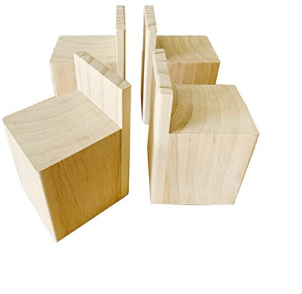 12x12cm Möbelfüße Möbel Booster Möbelbeine Holz Möbel Riser Erhöhen Sie Die Möbelhöhe Möbelfüsse Möbelerhöher Holztisch Schreibtisch Betterhöhung 4 Stück (10cm)