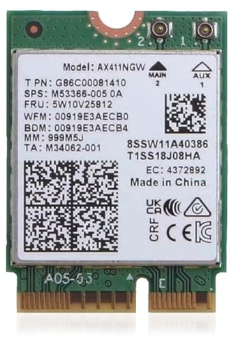 HighZer0 Electronics AX411 WiFi 6E Card | Tri-Band Wi-Fi | Up to 3.0 Gbps | CNVio2 M.2 WiFi Card for PC | Supports Bluetooth 5.3 | Requires Intel 12th+ Gen CPU Windows 10/11, Linux | AX411NGW (AX411)