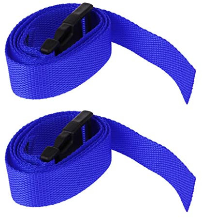 rockible 1 Paar 1m 25mm Golftrolley Gurte mit Schnellverschluss, Blau