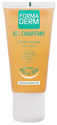 Formaderm - Roll-on Gel chauffant - Arnica et Gaulthérie - Soulage les tensions musculaires - Préparation sportive - 98% ingrédients d'origine naturelle - Fabrication Francaise - Tube (50ml)