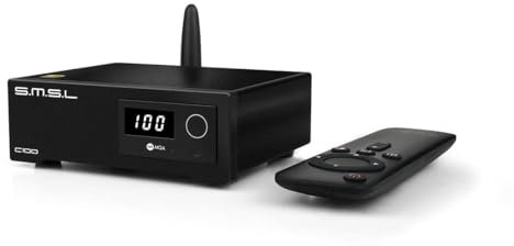 SMSL C100 AK4493S MQA DAC, DAC USB XMOS XU316 DSD512 PCM32Bit/768kHz per PC, Convertitore Analogico Digitale da USB/Bluetooth 5.0/Ottico/Coassiale a RCA, DACs Audio Hi-Fi
