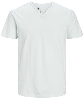 Jack & Jones T-Shirt pour Homme à col divisé chiné, Menthe, XL